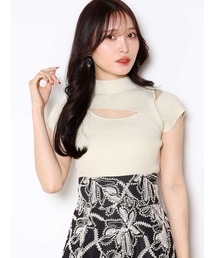 MERCURYDUO | 2WAYスリットフレンチスリーブニット(ニット/セーター)