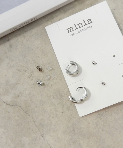 minia(ミニア)の「金アレ対応サージカルステンレスのつけっぱなしピアスセット(ピアス(両耳用)・レディース・C/D/E/F/A/B・FREE)」の6枚目の写真