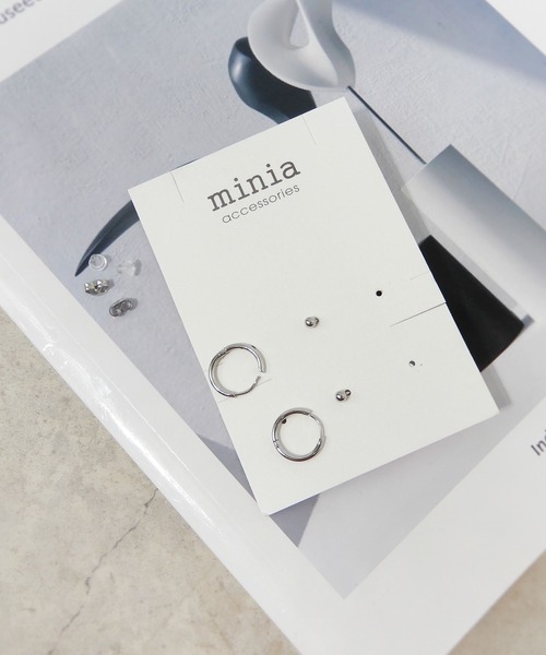 minia(ミニア)の「金アレ対応サージカルステンレスのつけっぱなしピアスセット(ピアス(両耳用)・レディース・C/D/E/F/A/B・FREE)」の21枚目の写真