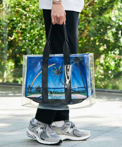 Wpc.(ダブリュピーシー)の「【別注】HIROSHI NAGAI ×Wpc. × MEN'S MELROSE ビーチバッグ(トートバッグ・メンズ・ブラック/ホワイト・9)」の22枚目の写真