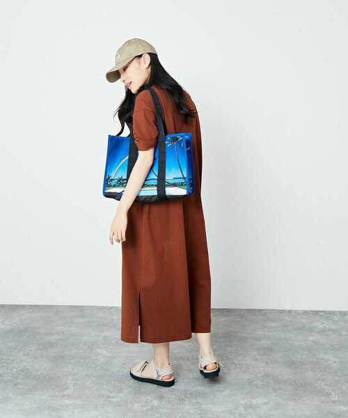Wpc.(ダブリュピーシー)の「【別注】HIROSHI NAGAI ×Wpc. × MEN'S MELROSE ビーチバッグ(トートバッグ・メンズ・ブラック/ホワイト・9)」の3枚目の写真