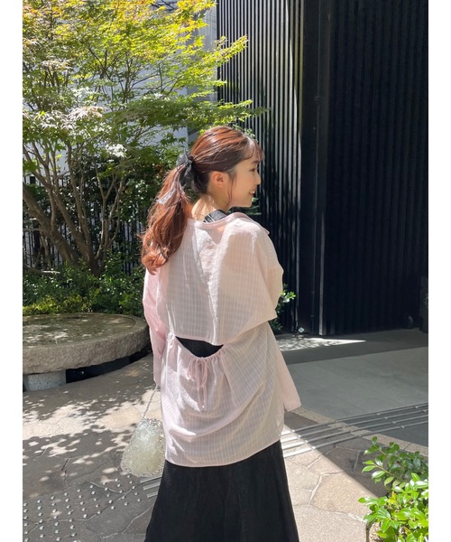 ブラウス シャツ エアリーシアーシャツ レディース green label relaxing ブラウス シャツ エアリー シアー