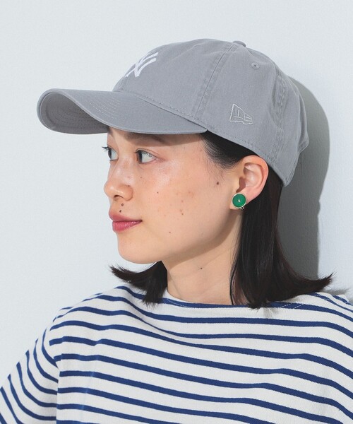 BEAMS BOY(ビームスボーイ)の「NEW ERA × BEAMS BOY / 別注 930 チェーンステッチ キャップ(キャップ・レディース・ネイビー/グレー・FREE)」の4枚目の写真