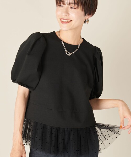 新品　NOLLEY'S　フレアカットソー NOLLEY'S｜《セットアップ対応》マルチファンクションキーネック