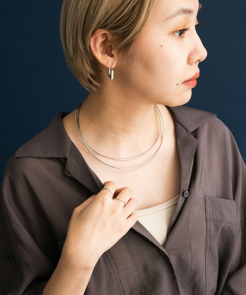 KBF（ケイビーエフ）の「ダブルメタルチョーカー（ネックレス・レディース・シルバー/ゴールド・ONE）」の5枚目の写真