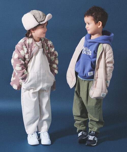 BEAMS mini(ビームスミニ)の「BEAMS mini / 機能綿 ノーカラー リバーシブル ブルゾン 23FW(90~150cm)(ブルゾン・キッズ・アイボリー/グリーン系その他・140/90/120/110/150/130/100)」の6枚目の写真