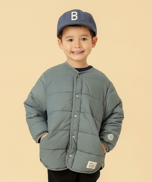 BEAMS mini(ビームスミニ)の「BEAMS mini / 機能綿 ノーカラー リバーシブル ブルゾン 23FW(90~150cm)(ブルゾン・キッズ・アイボリー/グリーン系その他・140/90/120/110/150/130/100)」の14枚目の写真