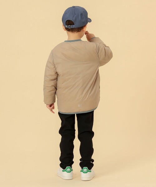 BEAMS mini(ビームスミニ)の「BEAMS mini / 機能綿 ノーカラー リバーシブル ブルゾン 23FW(90~150cm)(ブルゾン・キッズ・アイボリー/グリーン系その他・140/90/120/110/150/130/100)」の21枚目の写真