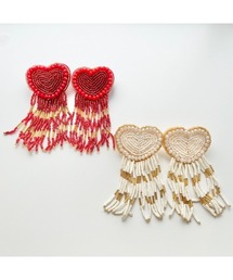 【papillon】ハート刺繍ピアス(MA)