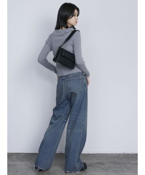 EMODA（エモダ）の「オープンネックフィットラインニット（ニット/セーター・レディース・アイボリー/グレー/ブラック・FREE）」の8枚目の写真