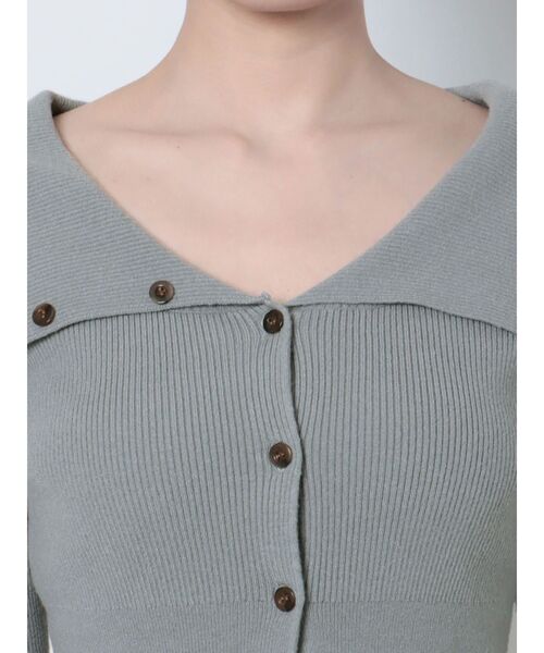 EMODA（エモダ）の「オープンネックフィットラインニット（ニット/セーター・レディース・アイボリー/グレー/ブラック・FREE）」の15枚目の写真