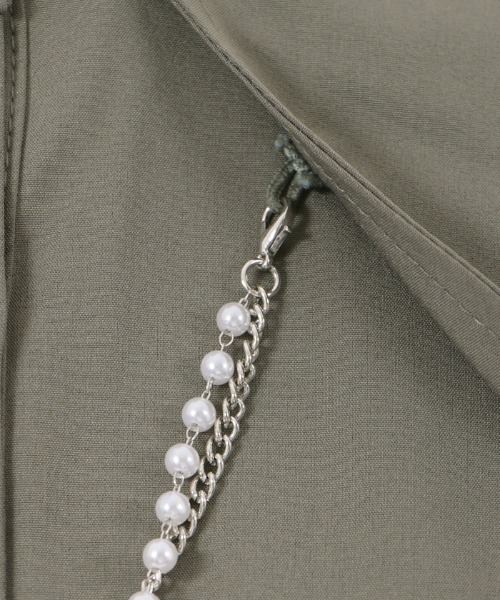 axes femme（アクシーズファム）の「パールチェーンセットブラウス（シャツ/ブラウス・レディース・カーキ/ブラック/ホワイト・FREE）」の15枚目の写真