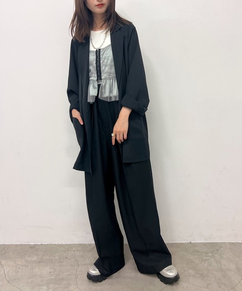 byYOUANCE（バイユアンス）の「テーラードジャケット（テーラードジャケット・レディース・ブラウン/ブラック/グレー・FREE）」の7枚目の写真