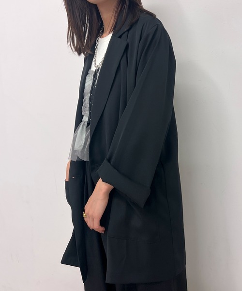 byYOUANCE（バイユアンス）の「テーラードジャケット（テーラードジャケット・レディース・ブラウン/ブラック/グレー・FREE）」の5枚目の写真
