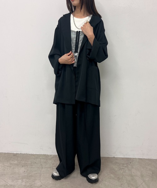 byYOUANCE（バイユアンス）の「テーラードジャケット（テーラードジャケット・レディース・ブラウン/ブラック/グレー・FREE）」の8枚目の写真