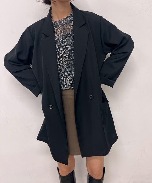 byYOUANCE（バイユアンス）の「テーラードジャケット（テーラードジャケット・レディース・ブラウン/ブラック/グレー・FREE）」の12枚目の写真