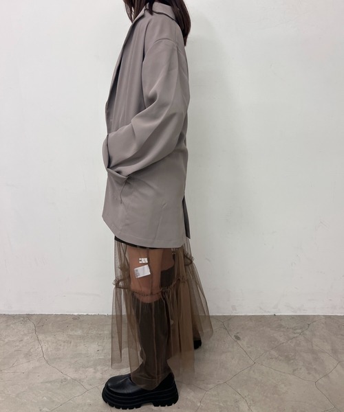 byYOUANCE（バイユアンス）の「テーラードジャケット（テーラードジャケット・レディース・ブラウン/ブラック/グレー・FREE）」の16枚目の写真