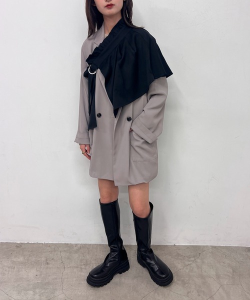 byYOUANCE（バイユアンス）の「テーラードジャケット（テーラードジャケット・レディース・ブラウン/ブラック/グレー・FREE）」の18枚目の写真