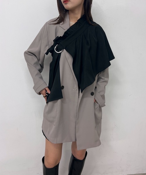 byYOUANCE（バイユアンス）の「テーラードジャケット（テーラードジャケット・レディース・ブラウン/ブラック/グレー・FREE）」の19枚目の写真