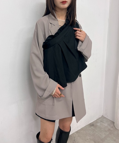 byYOUANCE（バイユアンス）の「テーラードジャケット（テーラードジャケット・レディース・ブラウン/ブラック/グレー・FREE）」の20枚目の写真