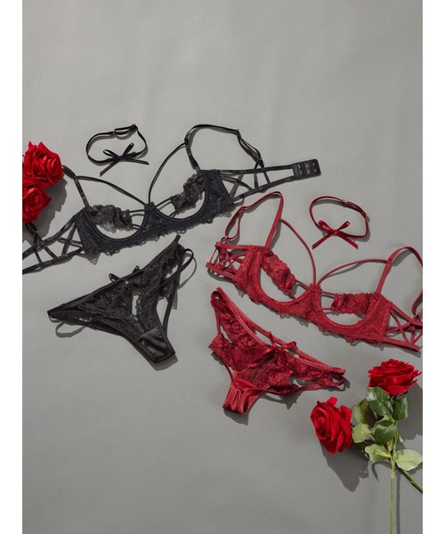 Ravijour（ラヴィジュール）の「ナローレース ブラ＆ショーツセット