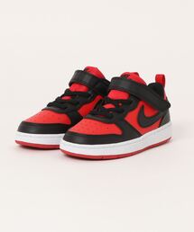 NIKE（ナイキ）の「NIKE ナイキ COURT BOROUGH LOW RECRAFT TD べビースニーカー(コートボローLOWリクラフトTD) DV5458 600 ユニバーシティレッド/ブラック/ホワイト（スニーカー・キッズ）」