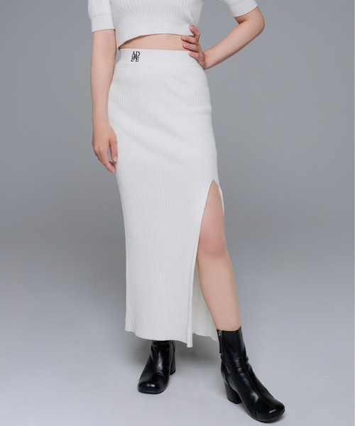 adree(アドリー)の「tightskirt/タイトスカート(スカート・レディース・ホワイト/ブラック・MEDIUM/SMALL)」の2枚目の写真