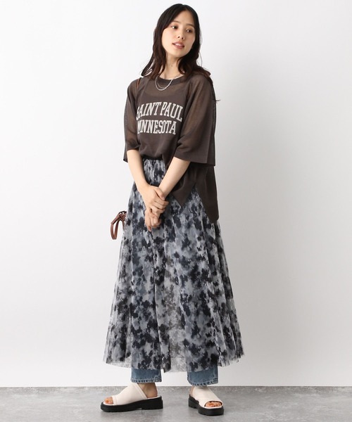 コージワタナべ♪豪華(高級素材使い)パールスーツ【スカート新品】＊11号 セール】 《美人百花掲載》スパンコールシアー刺繍スカート
