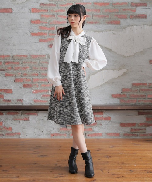 Honeys(ハニーズ)の「ボウタイワンピース(ワンピース)」 - WEAR Honeys(ハニーズ)の「ボウタイワンピース(ワンピース)」 - WEAR
