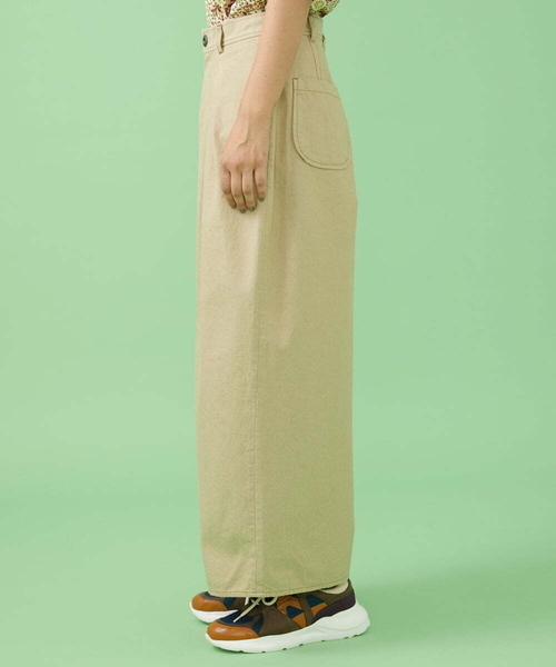 Jocomomola(ホコモモラ)の「カラーデニムワイドパンツ(デニムパンツ・レディース・ベージュ/ネイビー・40/42)」の3枚目の写真
