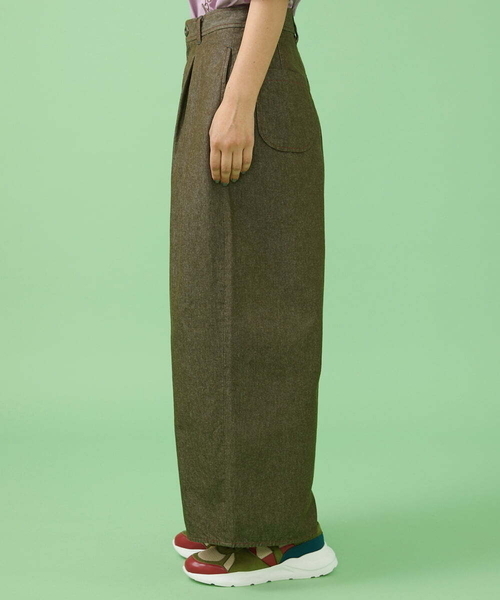 Jocomomola(ホコモモラ)の「カラーデニムワイドパンツ(デニムパンツ・レディース・ベージュ/ネイビー・40/42)」の18枚目の写真