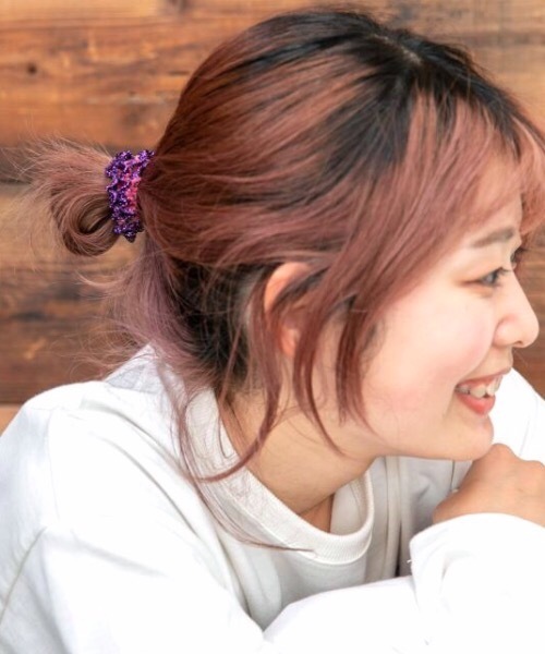 チャイハネ（チャイハネ）の「【チャイハネ】ラメモールヘアゴム（ヘアゴム・レディース・グリーン/ピンク/ベージュ/ネイビー/オレンジ/ターコイズブルー・FREE）」の8枚目の写真