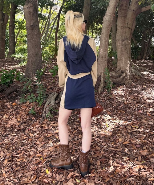 sedacle(セダクル)の「line mini skirt 【SETUP着用可能】(スカート・レディース・ブラウン/ネイビー・FREE)」の11枚目の写真
