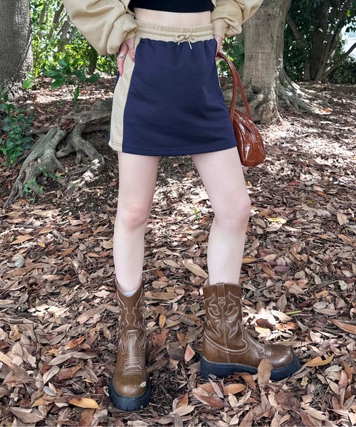 sedacle(セダクル)の「line mini skirt 【SETUP着用可能】(スカート・レディース・ブラウン/ネイビー・FREE)」の14枚目の写真