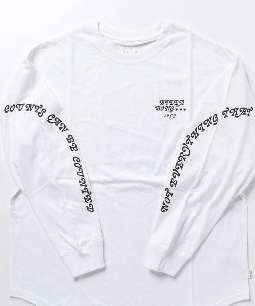 BILLABONG(ビラボン)の「BILLABONG レディース SLV ARCH LOGO LS TEE ロンT 【2023年秋冬モデル】/ビラボン袖メッセージプリントラウンドカットロングスリーブTシャツ(Tシャツ/カットソー・レディース・オフホワイト/ブラック・MEDIUM/LARGE)」の13枚目の写真