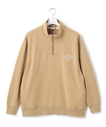 J.PRESS YORK STREET（ジェイプレスヨークストリート）の「【UNISEX】ワンポイントロゴ刺繍ハーフジッププルオーバー（スウェット）」