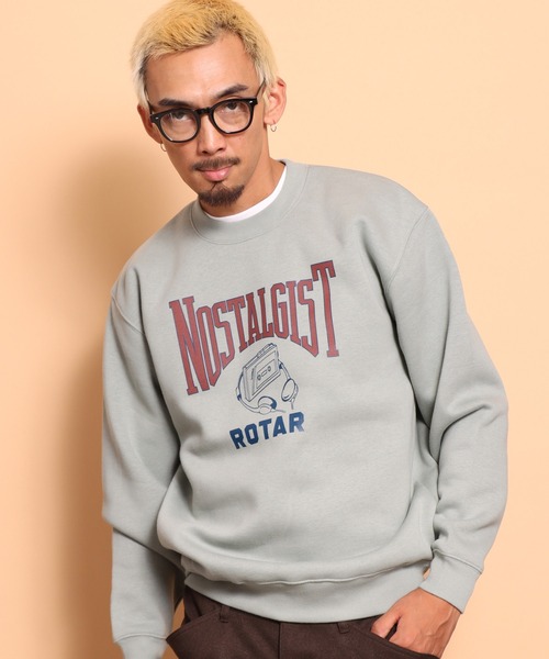 ROTAR(ローター)の「NOSTALGIST SWEAT 裏起毛(スウェット・メンズ・セージグリーン/ネイビー/バーガンディー/アッシュグレー・MEDIUM/X-LARGE/SMALL/LARGE)」の6枚目の写真