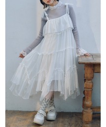 merry jenny | 【なえなのコラボ】flower laceティアードワンピース(ワンピース)