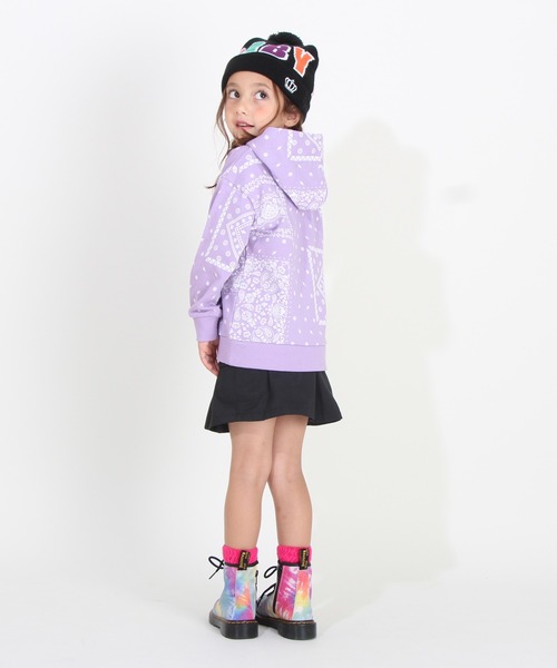 BABYDOLL（ベビードール）の「親子お揃い バンダナ柄パーカー 8853K（パーカー・キッズ・パープル/ブラック・120cm/100cm/110cm/80ｃｍ/150cm/140cm/90cm/130cm）」の19枚目の写真