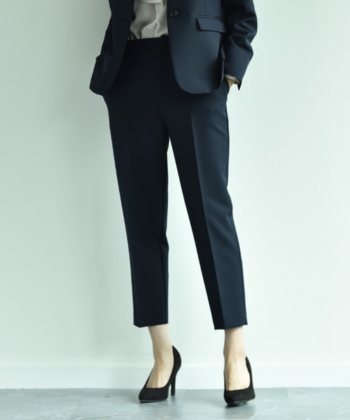 INTERPLANET（インタープラネット）の「【マシーンウォッシャブル】ダブルクロステーパードパンツ（その他パンツ・レディース・ベージュ/ブラック/ネイビー・LARGE/MEDIUM）」の3枚目の写真