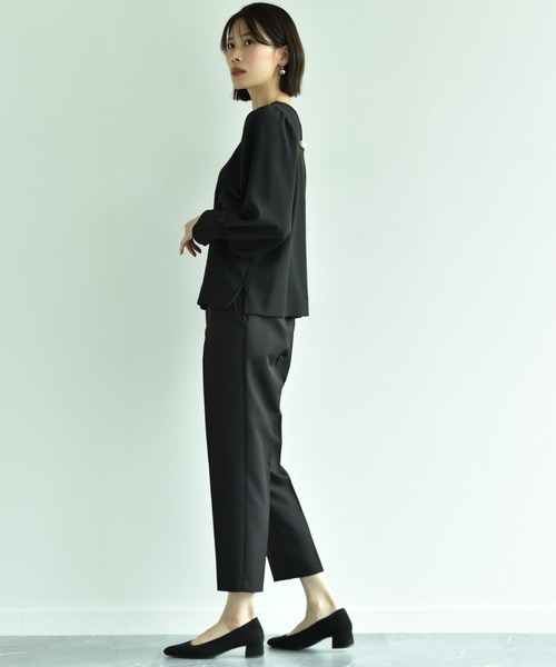 INTERPLANET（インタープラネット）の「【マシーンウォッシャブル】ダブルクロステーパードパンツ（その他パンツ・レディース・ベージュ/ブラック/ネイビー・LARGE/MEDIUM）」の7枚目の写真