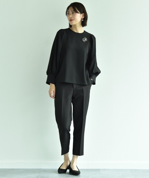 INTERPLANET（インタープラネット）の「【マシーンウォッシャブル】ダブルクロステーパードパンツ（その他パンツ・レディース・ベージュ/ブラック/ネイビー・LARGE/MEDIUM）」の8枚目の写真