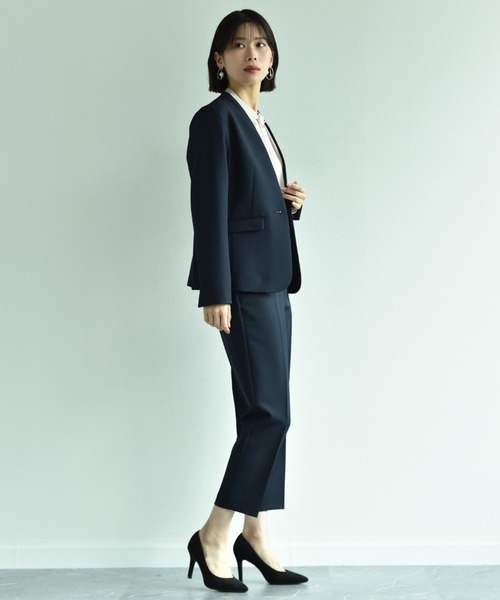 INTERPLANET（インタープラネット）の「【マシーンウォッシャブル】ダブルクロステーパードパンツ（その他パンツ・レディース・ベージュ/ブラック/ネイビー・LARGE/MEDIUM）」の10枚目の写真