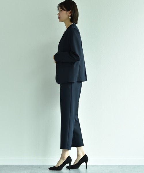 INTERPLANET（インタープラネット）の「【マシーンウォッシャブル】ダブルクロステーパードパンツ（その他パンツ・レディース・ベージュ/ブラック/ネイビー・LARGE/MEDIUM）」の12枚目の写真