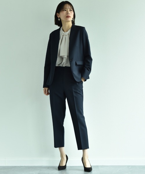 INTERPLANET（インタープラネット）の「【マシーンウォッシャブル】ダブルクロステーパードパンツ（その他パンツ・レディース・ベージュ/ブラック/ネイビー・LARGE/MEDIUM）」の14枚目の写真