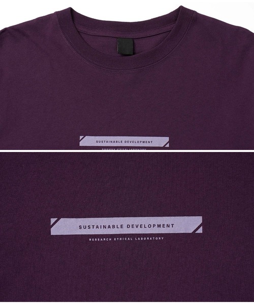jiggys shop(ジギーズショップ)の「ボックスロゴプリントロンT 長袖Tシャツ カットソー(Tシャツ/カットソー・メンズ・ホワイト/ブラック/パープル・MEDIUM/LARGE)」の7枚目の写真