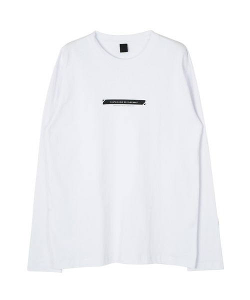 jiggys shop(ジギーズショップ)の「ボックスロゴプリントロンT 長袖Tシャツ カットソー(Tシャツ/カットソー・メンズ・ホワイト/ブラック/パープル・MEDIUM/LARGE)」の4枚目の写真