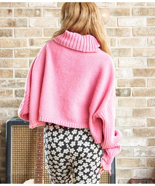 anap mimpi（アナップミンピ）の「オフタートルクロップド起毛ニット（ニット/セーター・レディース・ピンク/モカ/ミント・FREE）」の18枚目の写真