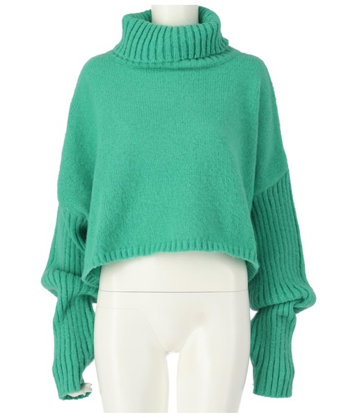 anap mimpi（アナップミンピ）の「オフタートルクロップド起毛ニット（ニット/セーター・レディース・ピンク/モカ/ミント・FREE）」の12枚目の写真