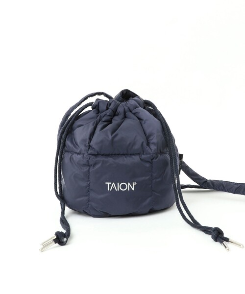 TAION（タイオン）の「【TAION/タイオン】DRAW STRING DOWN BAG S（ショルダーバッグ・メンズ・ネイビー/オリーブ/チャコールグレー/パープル/ベージュ/ブラック/ブルー・FREE）」の15枚目の写真